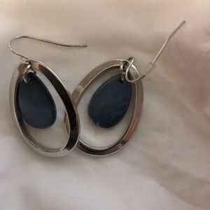 blue pierced earrings drop dangle